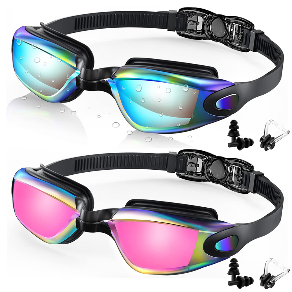 Swim Goggles Anti Fog Uv - Lot de 2 lunettes de natation