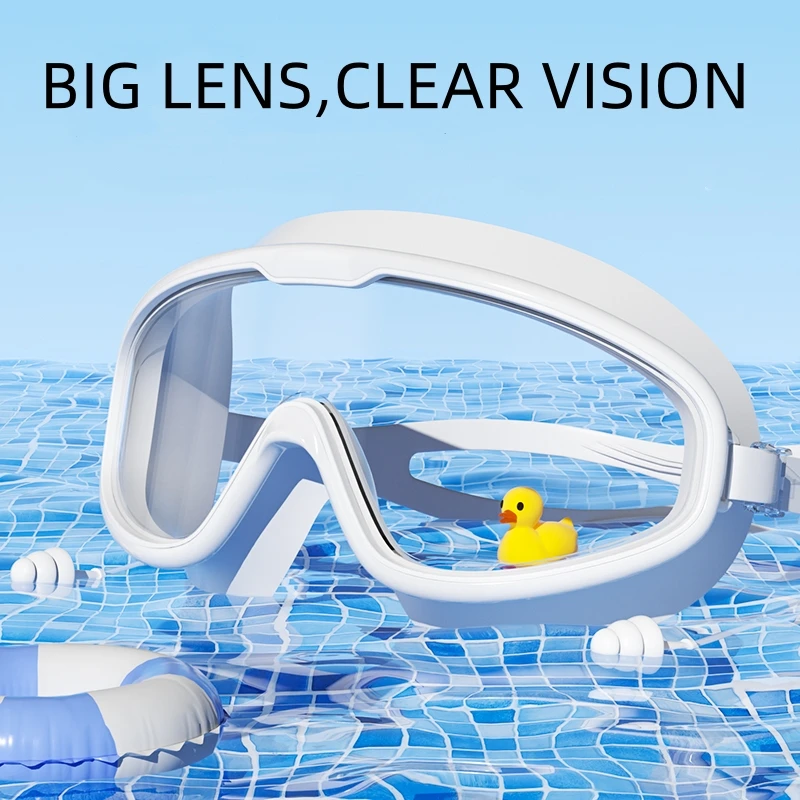 Swim Goggles Anti Fog Uv - Lunettes de natation à grande monture,