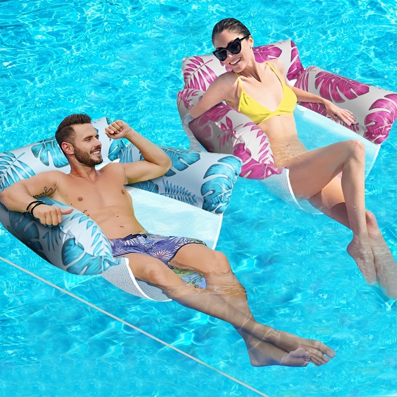 Pool Lounger Inflatable - Hamac flottant gonflable pour piscine, chaise