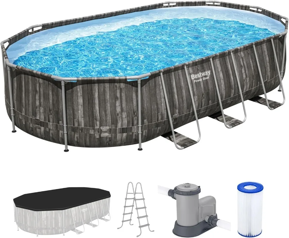 Pool Ladder Above Ground - Piscine hors sol Bestway Power Steel