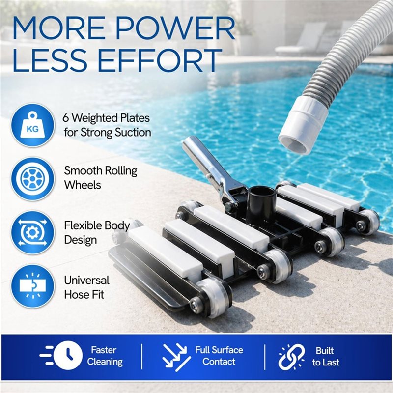 Pool Vacuum Manual - Tête d'aspirateur manuelle pour piscine A64T,