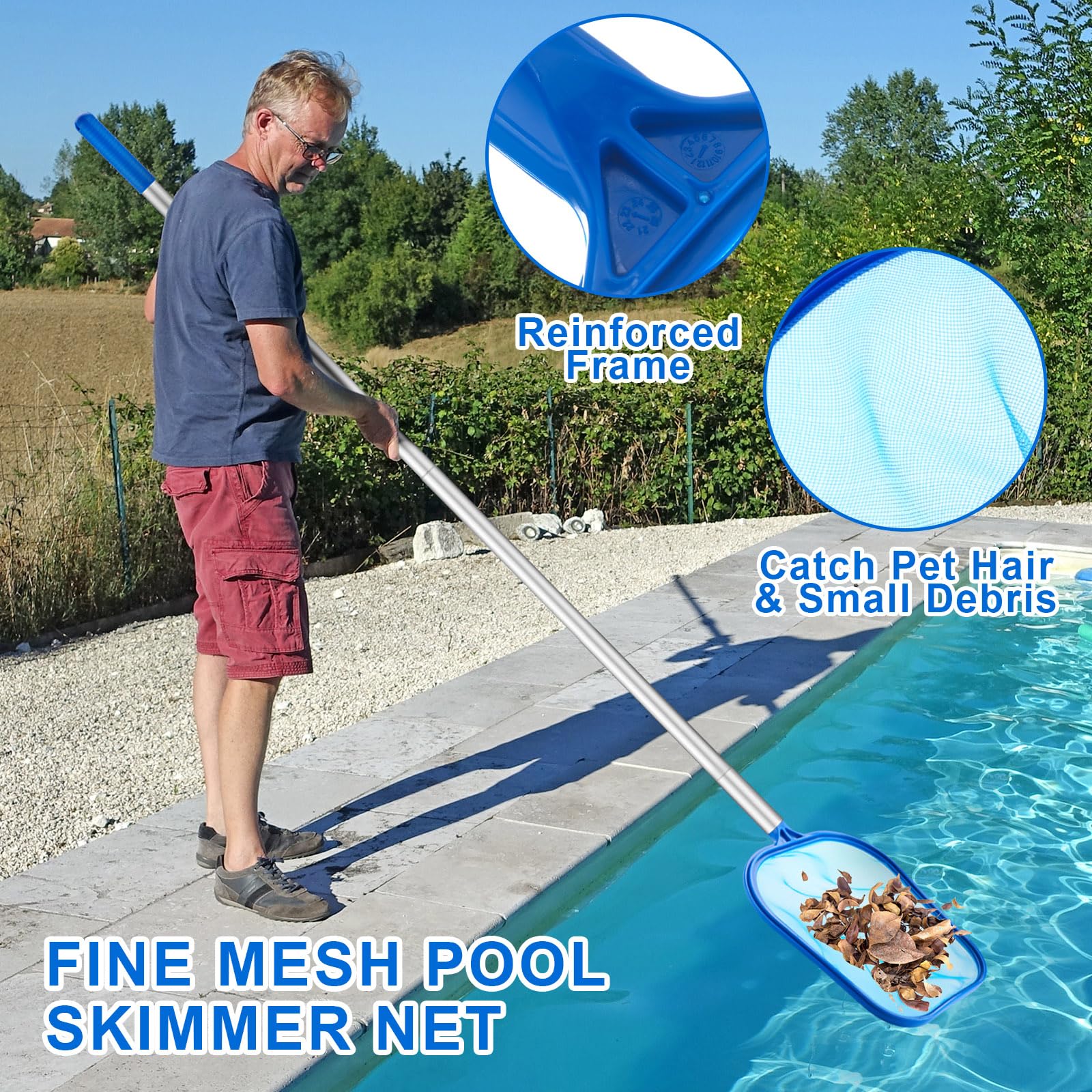 Kit de nettoyage de piscine 3  - Pool Skimmer Net avis et prix