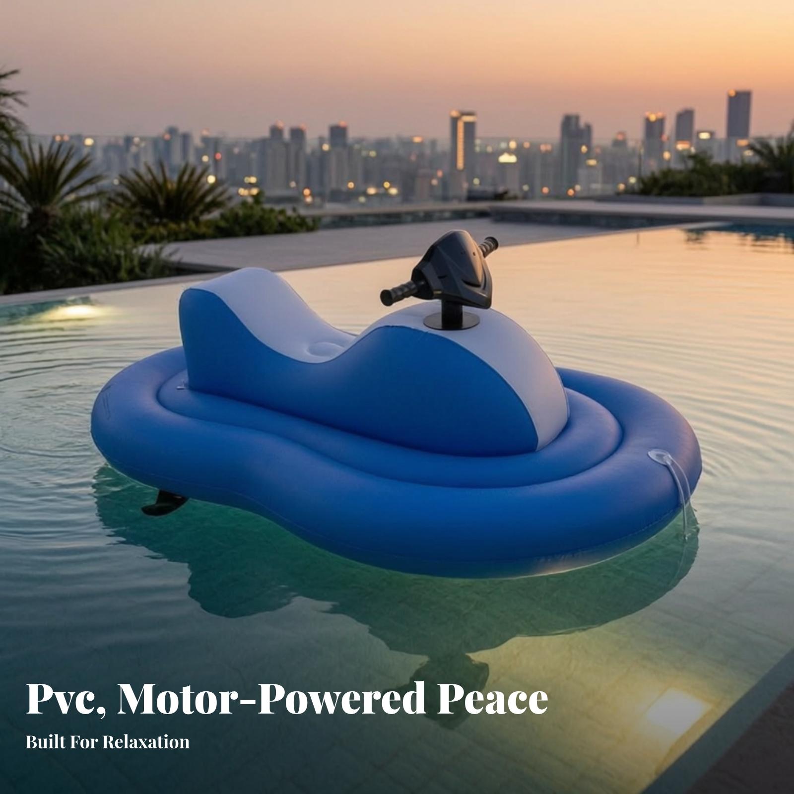 Bouée gonflable en PVC bleu av - Pool Lounger Inflatable avis et prix