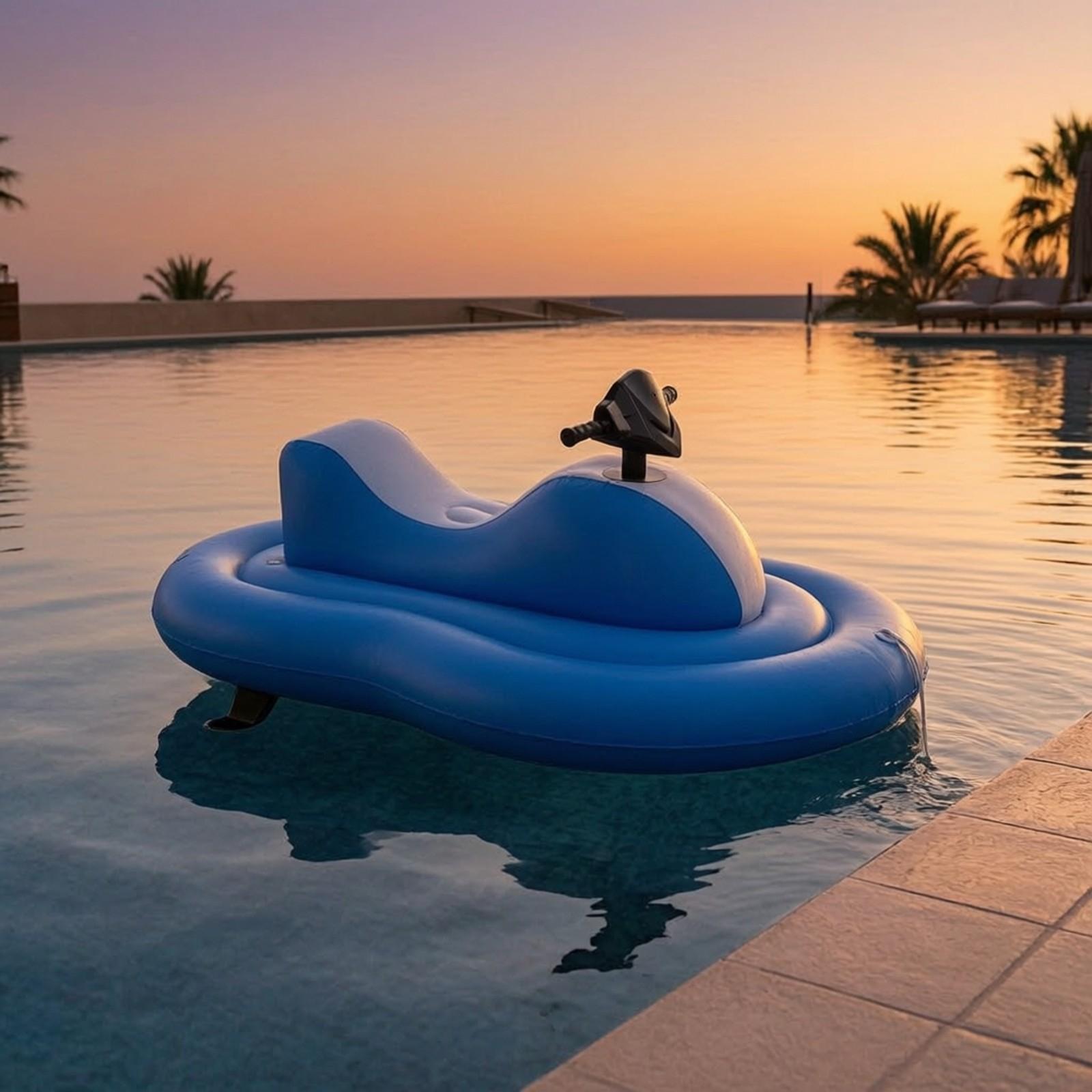 Bouée gonflable en PVC bleu av - Pool Lounger Inflatable avis et prix